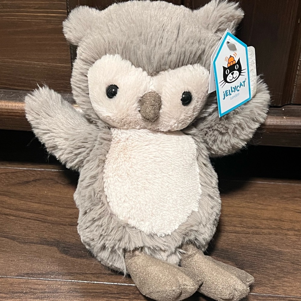 Jellycat Willow Owl in Soft Grey (Retired)
